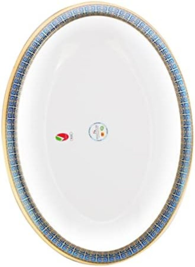 AKDC Moda Cucina Melamine Oval Serving Platter Extra Large Majestic Blue 41Cm Esma Approved, Mchp-5106-Mb - Image 1
