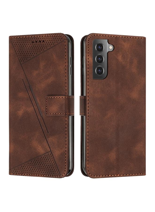 S-TOP Case For Samsung Galaxy S21 5G Dream Triangle Leather Phone Case with Long Lanyard - Image 1