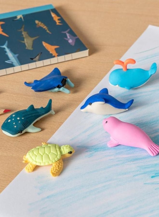 Rex London Ocean Animal Erasers – Fun and Cute Erasers for Kids Featuring Sea Creatures – Ideal for School, Art Projects, and Gifts - Image 1