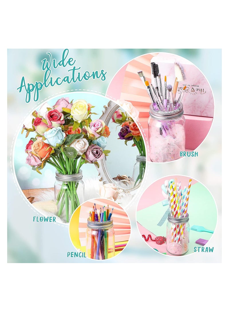 KASTWAVE غطاء زرع الزهور، غطاء منظم الزهور بالشبكة، غطاء معدني لبرطمانات التعليب ذات الفم العادي، 12 قطعة - Image 2