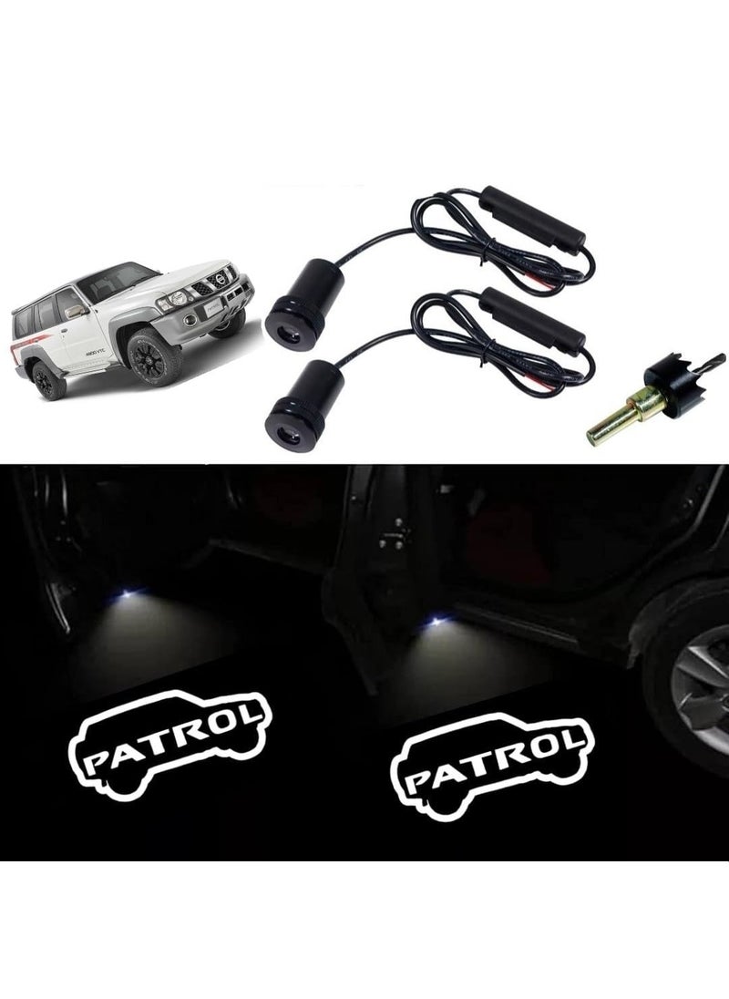 Vierex - Nissan Patrol Super Safari Y61 Welcome Door Logo Light Special Design For VTC Group Y61 Accessories No-Fade Glass Lens HD Projector Light 2pc Set - Image 1