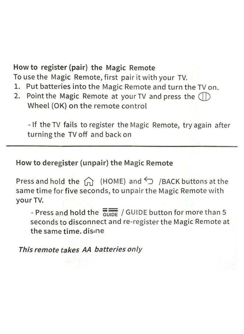 Anmi MR23 Replacement Magic Remote Control for LG-TV-Remote Compatible for All LG with Voice Function Smart OLED QNED UHD 4K 8K TVs - Image 5