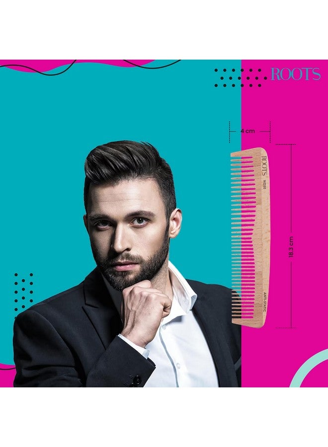 Roots Roots - Wooden Dressing Combs - Damage free Wet amd dry Hair brush - For man and Woman - WD30 - Image 4