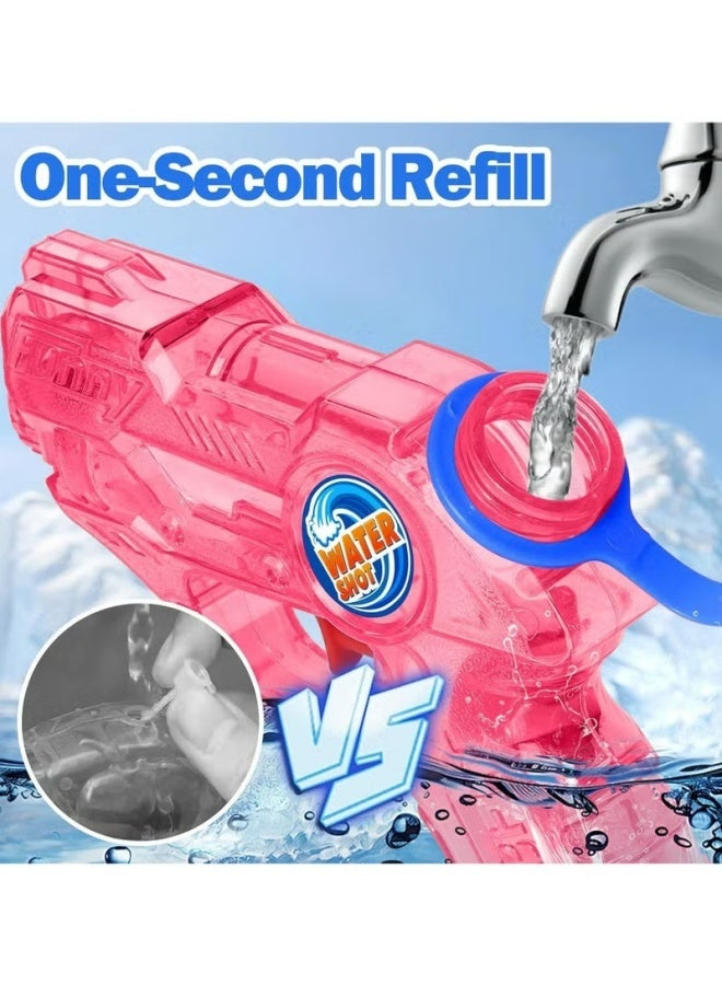2 Pcs Mini Water Gun for Kids Toddler, Holi Pichkari for Kids Swimming Pool Accessories Water Games Water Pool Toys 5-7M Long Range Super Water Soaker Squirts Blasters Gun (Multicolour) - Image 5