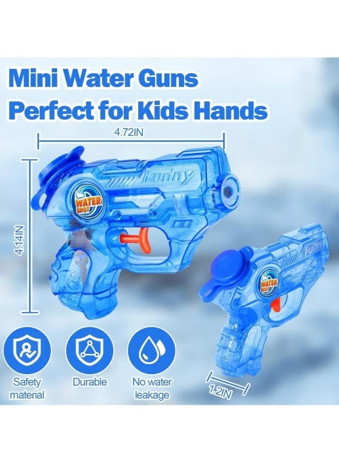 2 Pcs Mini Water Gun for Kids Toddler, Holi Pichkari for Kids Swimming Pool Accessories Water Games Water Pool Toys 5-7M Long Range Super Water Soaker Squirts Blasters Gun (Multicolour) - Image 2