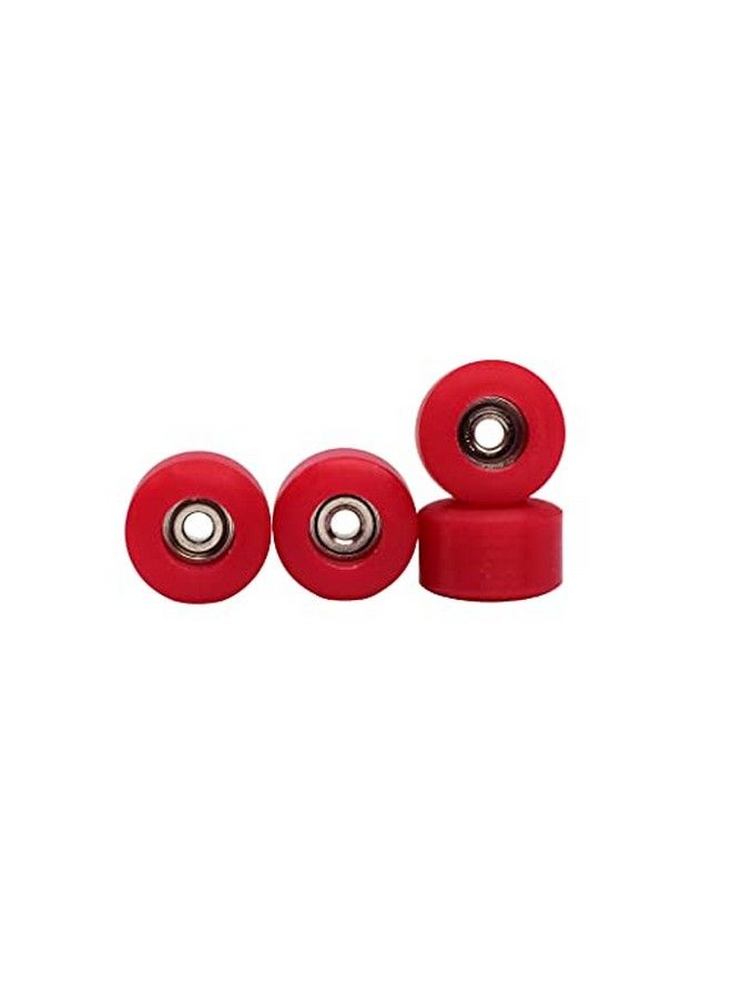 Teak Tuning Apex 71D Urethane Fingerboard Wheels, New Street Shape, 7.7Mm Diameter, Ultra Spin Bearings Made In The Usa Cherry Red Colorway  - Image 1