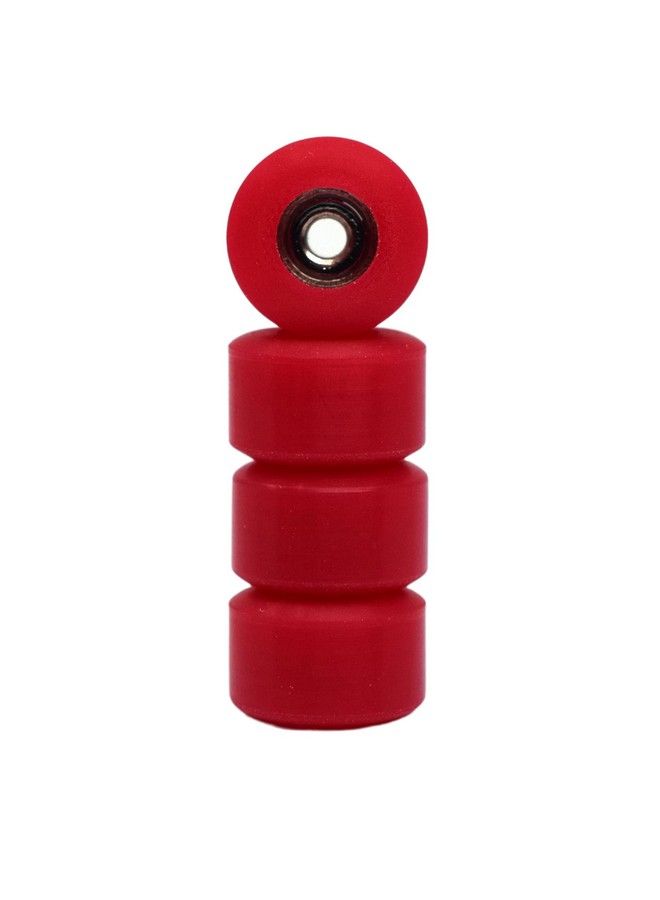 Teak Tuning Apex 71D Urethane Fingerboard Wheels, New Street Shape, 7.7Mm Diameter, Ultra Spin Bearings Made In The Usa Cherry Red Colorway  - Image 3