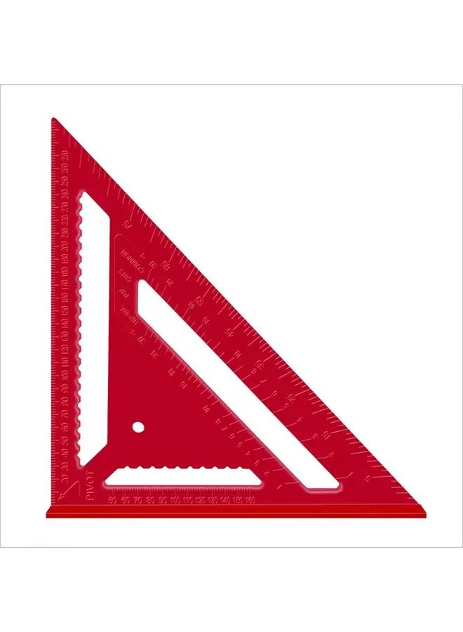 12 Inch Red Industrial ABS Triangle Ruler 90 Degree High Precision Measuring Tool - Image 1