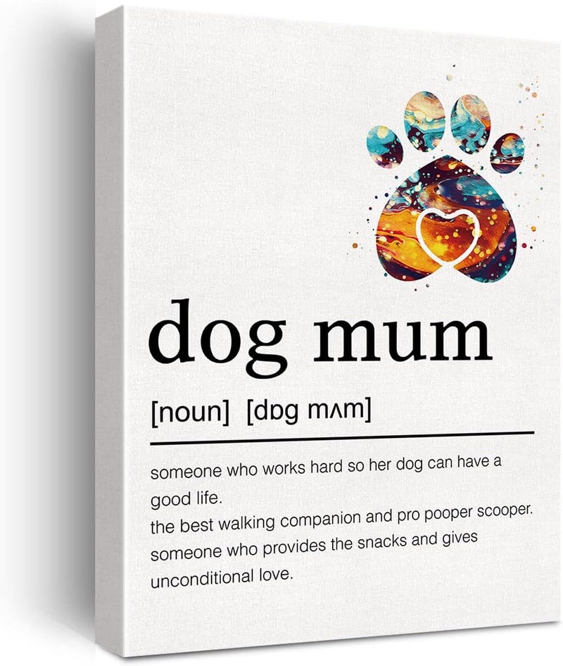 JerLoe Dog Mum Definition Canvas Wall Art - Image 1