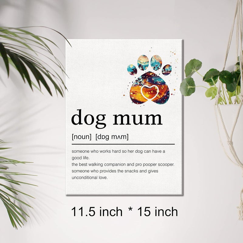 JerLoe Dog Mum Definition Canvas Wall Art - Image 2