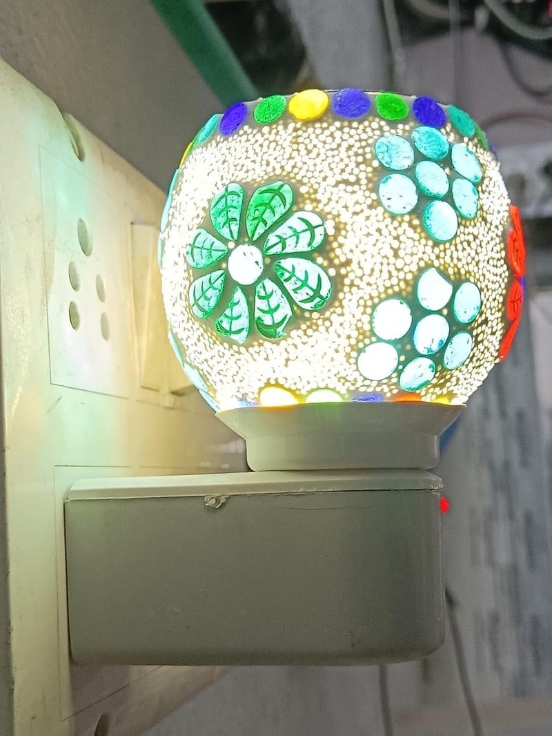 SHREE HANS CREATION SHREE HANS CREATION Kapur Dani Electrical Camphor Diffuser Glass Kapoor Dhani Aroma Diffuser Essential Oil Diffuser with On Off Switch to Toggle Between Burner Night Lamp  - Image 1