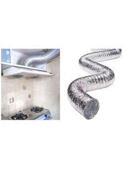 Shams Hobby or chimney expands to 7.5 meters and 10 inches (25.1 cm) in diameter, made of thermally expandable aluminum for kitchen hood, gas heater and air conditioning + special thermal paste roll 23 yards  - Image 3