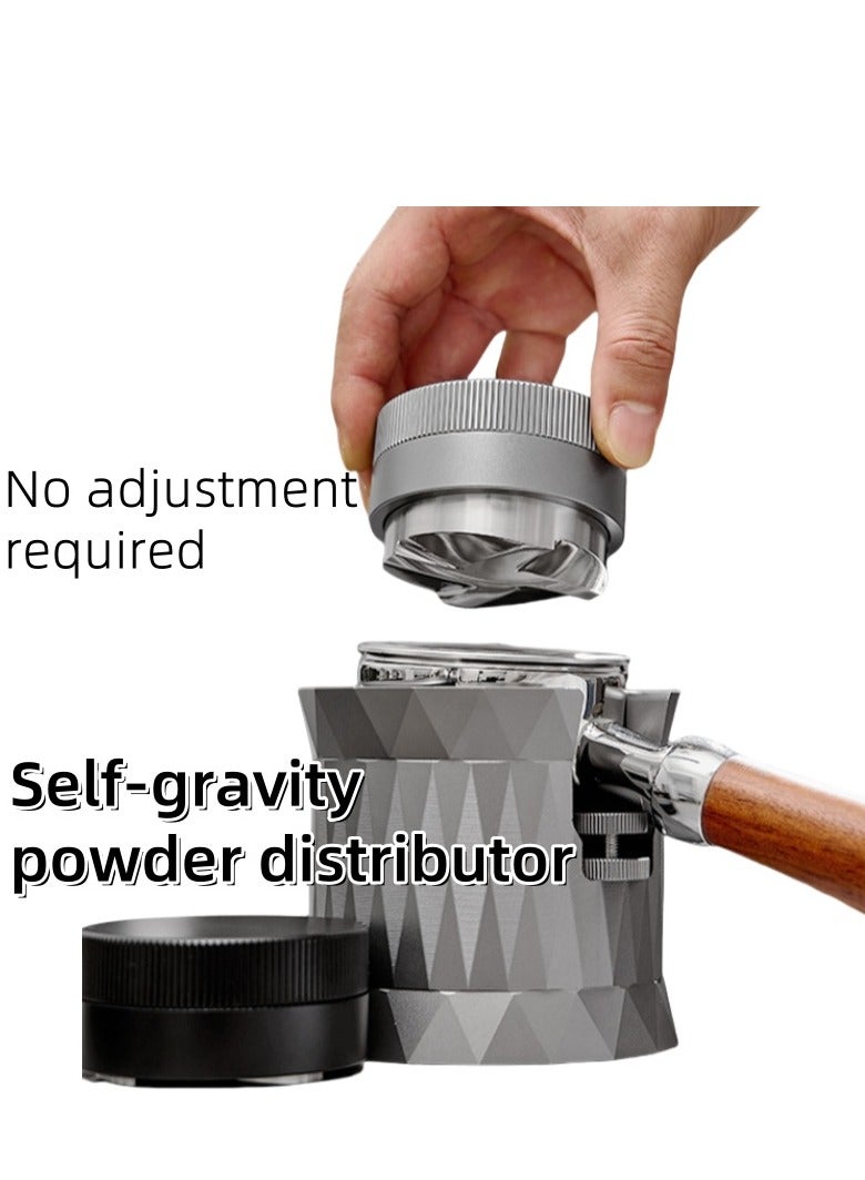 Clearance/ Coffee Distributor - Gravity Self Adaptive for Espresso Portafilter, Leveler with 4 Leaf Clover Base (51mm) - Image 1