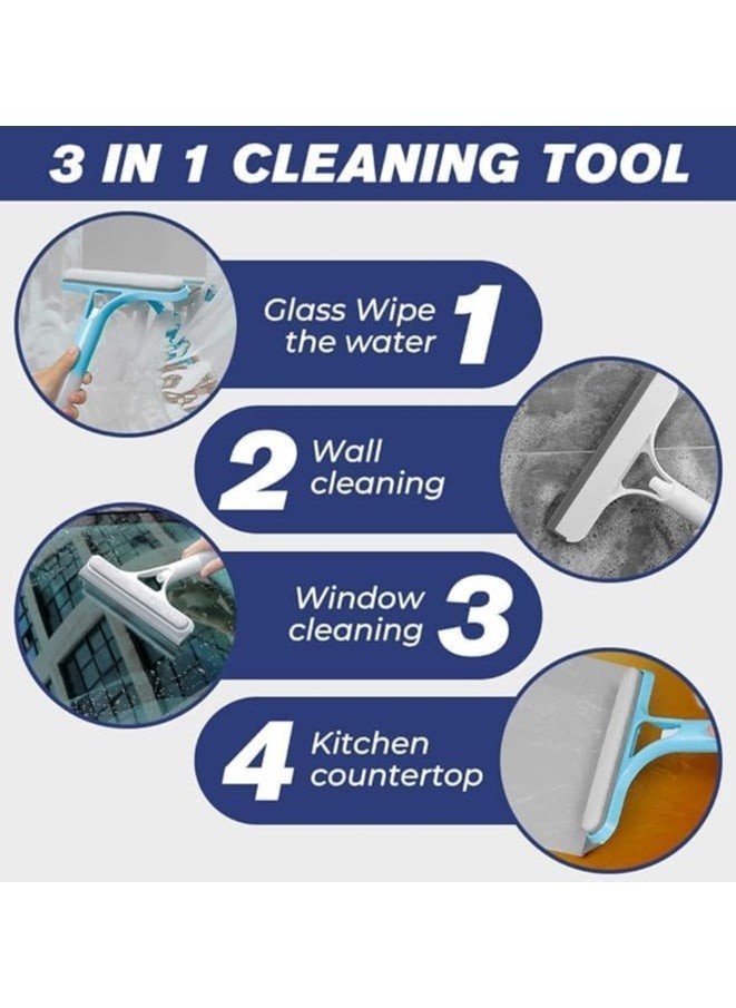 Oasisgalore 3 in 1 Window Cleaning Tool for Car Indoor Outdoor High Windows ,for Car, Home, Kitchen (Blue)  - Image 2