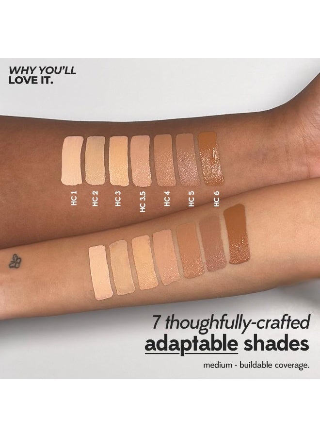 Ruby's Organics Liquid-Cream Concealer for Under-eye Dark Circles & Pigmentation, Full Coverage, Under Eye Cream with Bakuchiol, Easily Blendable, Highly Pigmented, Natural, All Indian Skin Types - HC3.5, 6.5ml - Image 2