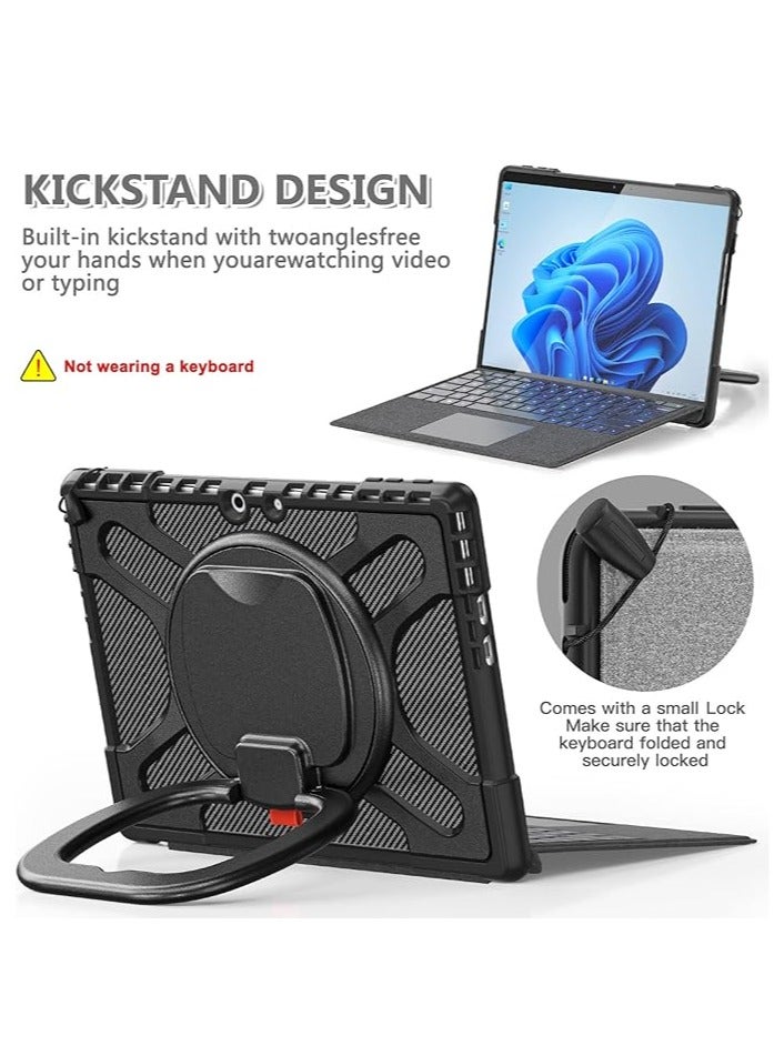 Microsoft Surface Pro 9 13.0-inch rugged case released in 2022, heavy-duty shockproof case with swivel handle, support keyboard attachment interface - Image 3