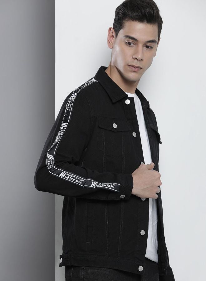 The Indian Garage Co Men Slim Fit Solid Round Neck Long Sleeves Jacket - Image 1