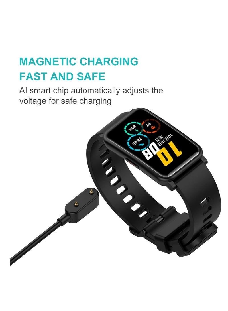 Charger Compatible With Huawei Watch Fit3 USB Charging Cable Cord Base Dock Charger Adapter Stand For Huawei Band 6/7/8/9 Smartwatch (Black) - Image 2