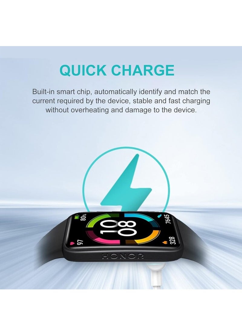 Charger Compatible With Huawei Watch Fit3 USB Charging Cable Cord Base Dock Charger Adapter Stand For Huawei Band 6/7/8/9 Smartwatch (Black) - Image 3