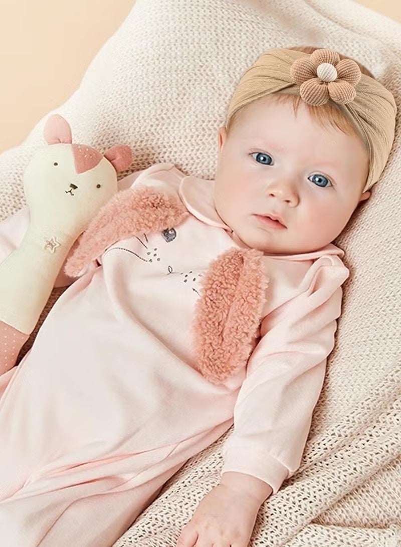 Gonice 6 Pcs Baby Headbands, Baby Girl Flower Headbands, Handmade Flower Headbands for Newborn, Cute Nylon Headbands for Infant Toodle Baby - Image 4