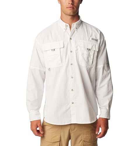 Columbia Men’s PFG Bahama™ II Long Sleeve Shirt - Tall, White, 4X - Image 1
