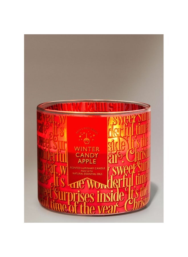 Winter candy apple 3-wick Candle