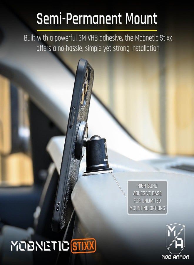 Mob Armor MobNetic Stixx - Phone Holder for Your Car, Magnetic Phone Mount for Trucks, Jeeps, and More - 90º Tilt & 360º Rotation, Compatible with iPhone & Android Smartphones - Image 2