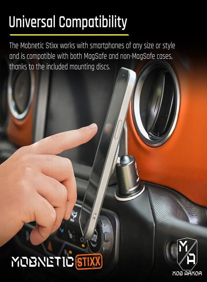 Mob Armor MobNetic Stixx - Phone Holder for Your Car, Magnetic Phone Mount for Trucks, Jeeps, and More - 90º Tilt & 360º Rotation, Compatible with iPhone & Android Smartphones - Image 4