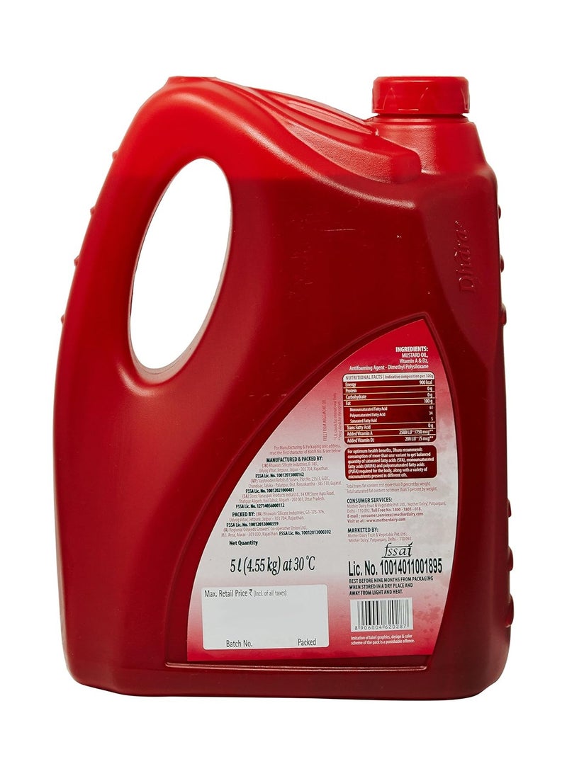 Dhara Kachi Ghani Pure Musturd Oil 5L  - Image 2