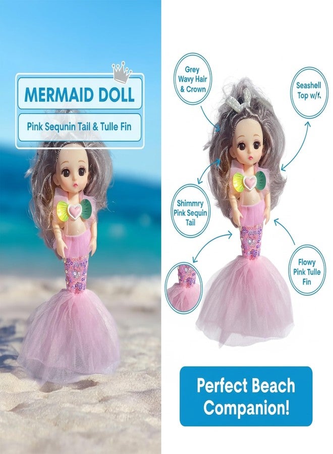 DISILA TRADERS Mermaid Doll Toy with Moving Limbs | Long Shining Hair and Dress Doll for Kids - Image 4