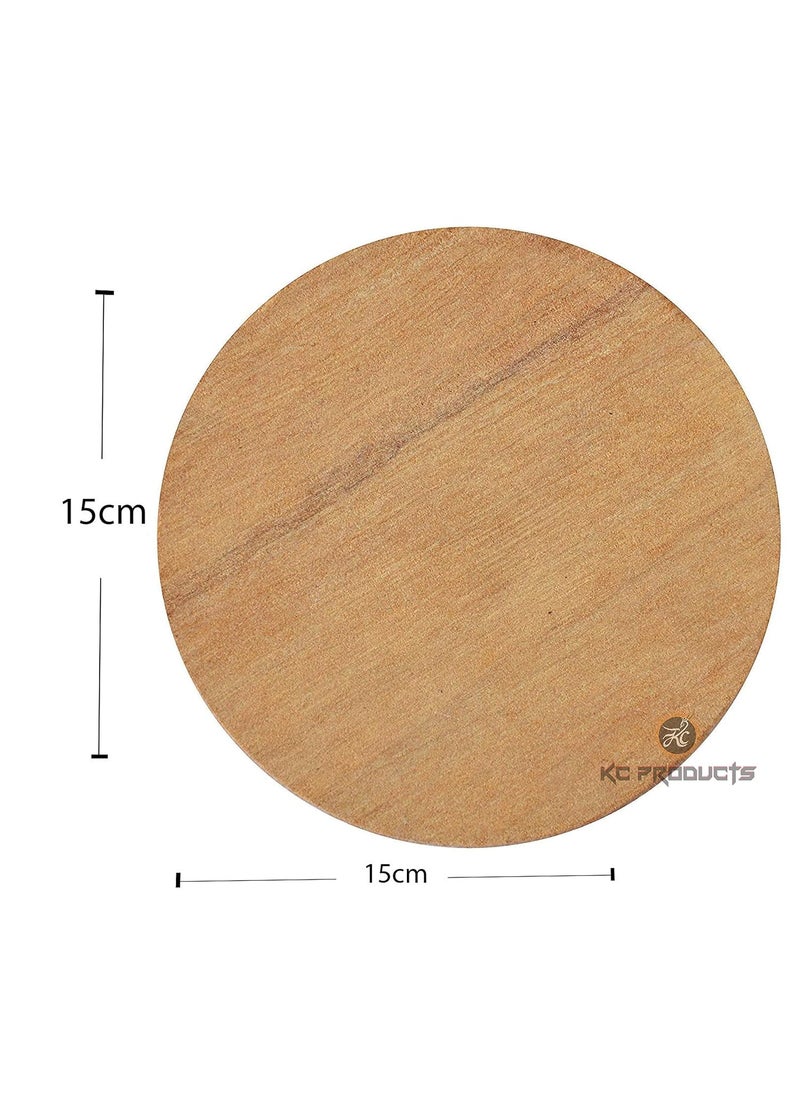 KC PRODUCTS KC PRODUCTS Sandalwood Rubbing Stone Chakla Chandan Pata Board for Grinding Only pata 6 INCH  - Image 2