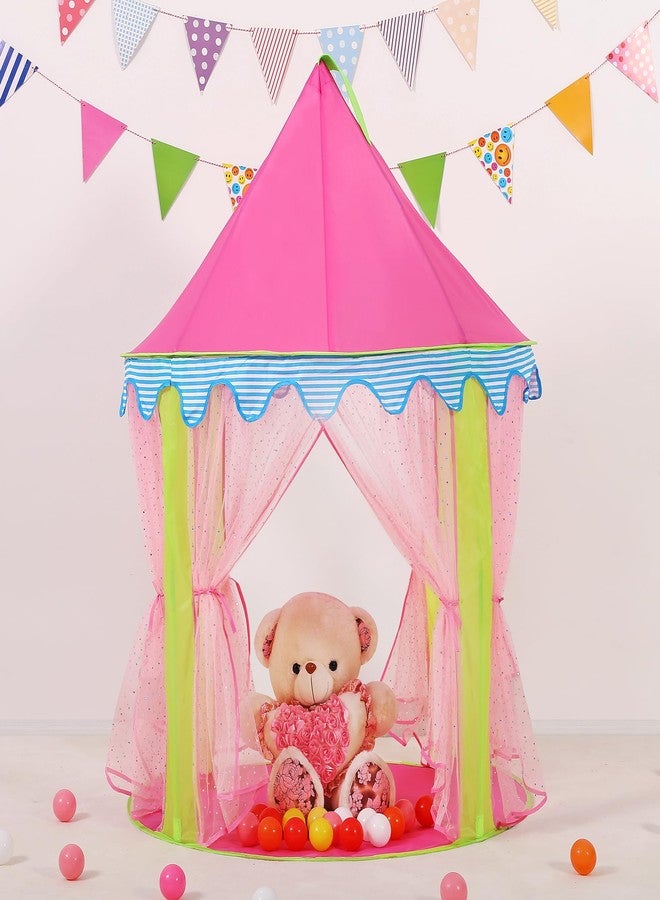 LimitlessFunN Princess Kids Play Tent | Includes Star Lights & Carrying Case |, Children Indoor Castle Playhouse for Girls, Baby, Toddlers, 41" D x 41" W x 53" H - Image 1