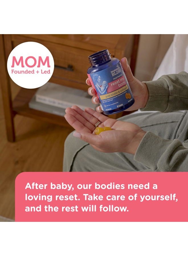 Mommy's Bliss Postnatal Support Reset My Body Gummies with Biotin & Collagen, Supports Postpartum Energy, Healing & Joint Health + Hair, Skin & Nails Health, Gluten Free, 60 Gummies (30 Servings) - Image 4