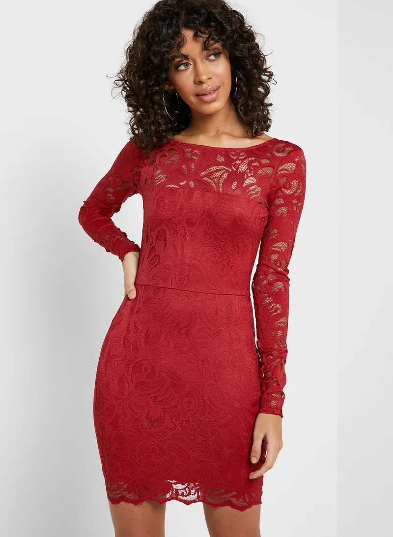 FOREVER 21 Lace Overlay Dress
