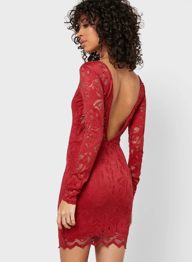 FOREVER 21 Lace Overlay Dress