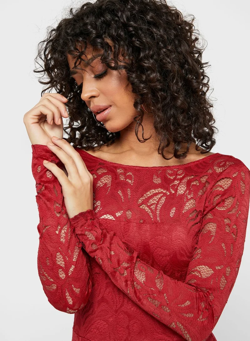 FOREVER 21 Lace Overlay Dress