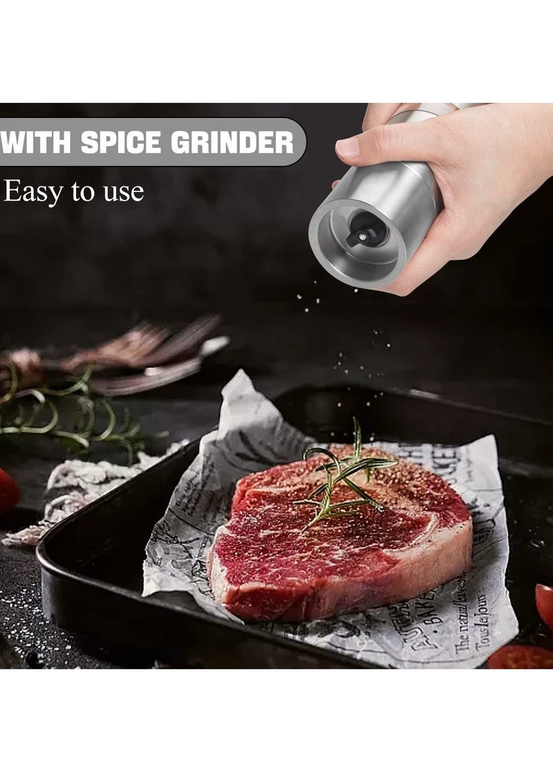 Excefore - Mini Spice Jars Set with Lid, 4 in 1 Seasoning Container w/Spice Grinder, for Spice, Jam, Outdoor BBQ Camping Picnic - Image 1
