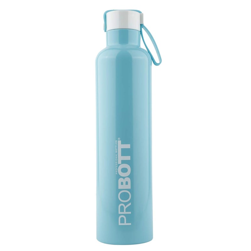 PROBOTT Probott Bang 600 ml Thermosteel Vacuum Insulated Double Walled Flask, Stainless Steel Water Bottle, Blue| Screw Cap | Hot and Cold | Leakproof | Water, Tea, Coffee, Gym, College, Office, Travel  - Image 1