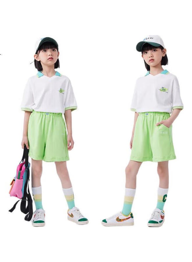 Qq Duck Children'S Clothing, Girls' Short-Sleeve T-Shirt, Polo Shirt, Student Clothing, Digital White, Size 165 - Image 2