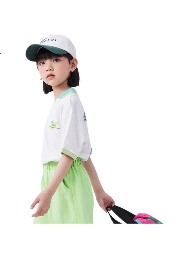 Qq Duck Children'S Clothing, Girls' Short-Sleeve T-Shirt, Polo Shirt, Student Clothing, Digital White, Size 165 - Image 3