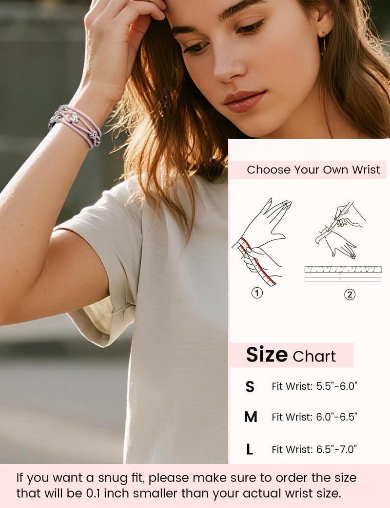 Newlibery Beaded Bracelet Compatible with Apple Watch Band 40mm 41mm 38mm 42mm(S10/11) Women Boho Braided Solo Loop Nylon Stretchy Dressy Replacement Strap for iWatch Series 11/10/9/8/7/6/5/4 SE 3/2/1 - Image 2