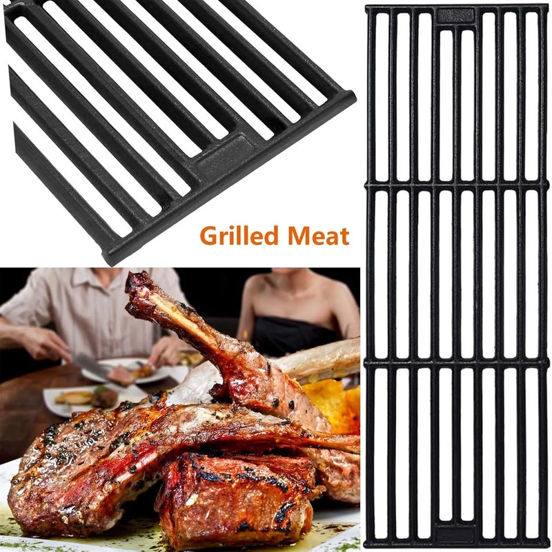 GasSaf شبكات شواء بقياس 19 3/4 بوصة لأجهزة Chargriller 5050، 3001، 3008، 3030، 4000، 2121، King Griller 3008، 5252، وChar Griller Duo 5050؛ قطع غيار لأجهزة الشواء. مصنوعة من الحديد الزهر، بأبعاد 19 3/4 بوصة × 6 3/4 بوصة. - Image 4