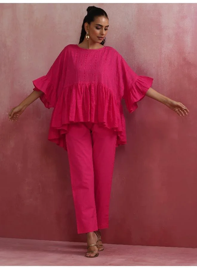 ترو برونز طقم قطن وردي دوبي