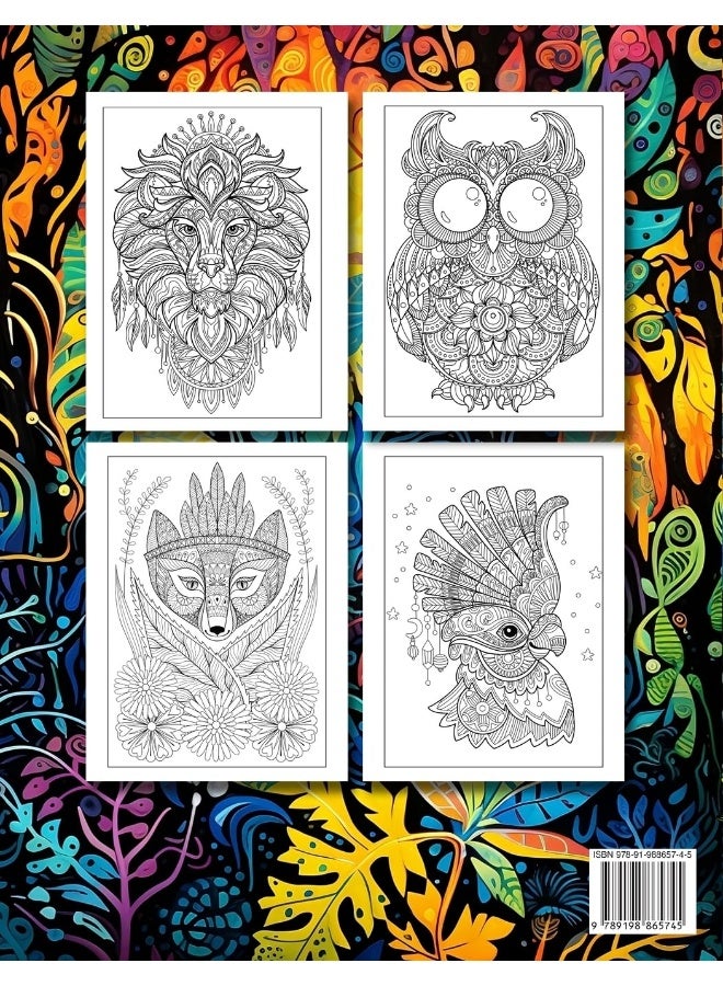 Luna Sparkle Mindfulness Coloring Book for Adults: Amazing Zen and Mandala Animals - Image 2
