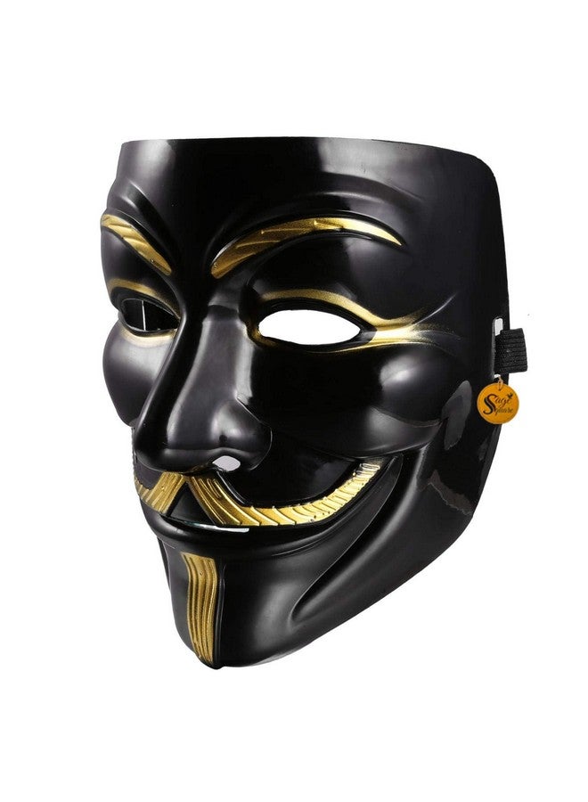 سايج سكوير قناع وجه سايج سكوير فينديتا كوميك، قناع فوكس، قناع وجه مجهول الإصدار VIP، مقاس مثالي، احتجاج كوسبلاي في فينديتا من دي سي كوميكس (أسود وأبيض) (قطعتان) - Image 3