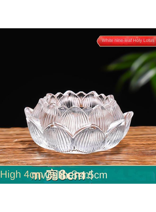 Bluejw Butter Lamp Base Household Colorful Lotus Lamp Candle Holder Long Bright Lamp For Buddha Lamp Buddha Hall Oil Lamp  - Image 1