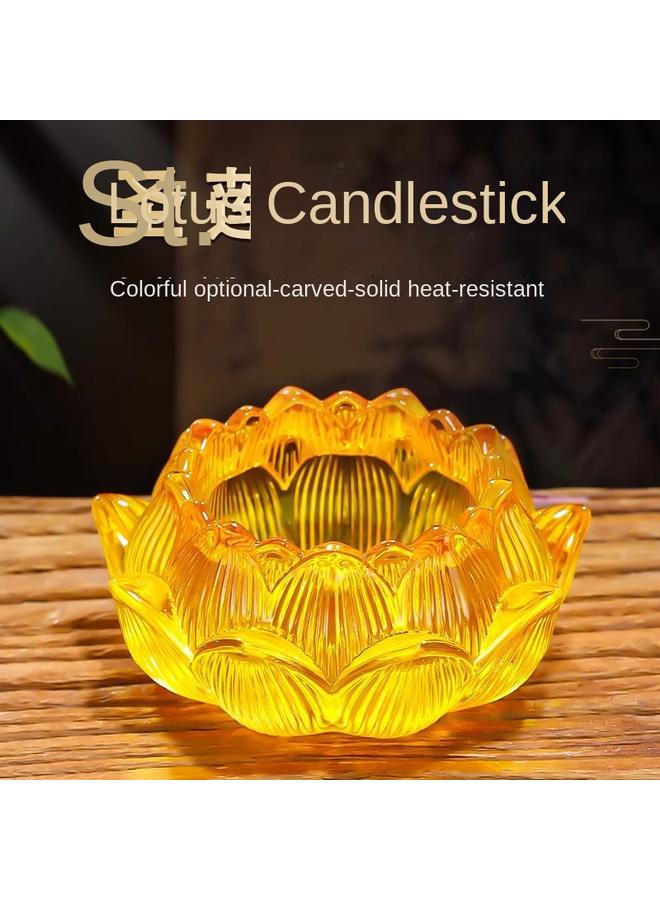 Bluejw Butter Lamp Base Household Colorful Lotus Lamp Candle Holder Long Bright Lamp For Buddha Lamp Buddha Hall Oil Lamp  - Image 2