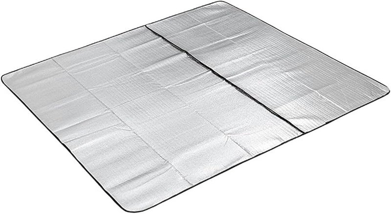 سجادة نزهة كبيرة مقاس 240×240 سم مقاومة للماء مع فيلم ألومنيوم للاستخدام في الهواء الطلق والتخييم - Image 2