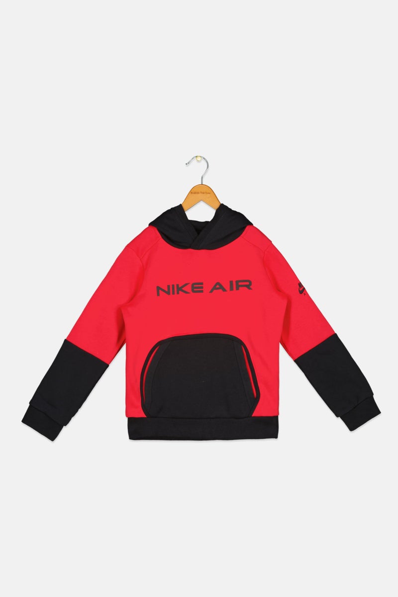 Nike Kids Sportswear Fit Long Sleeve Outdoor Sweatshirt, Red - Image 1
