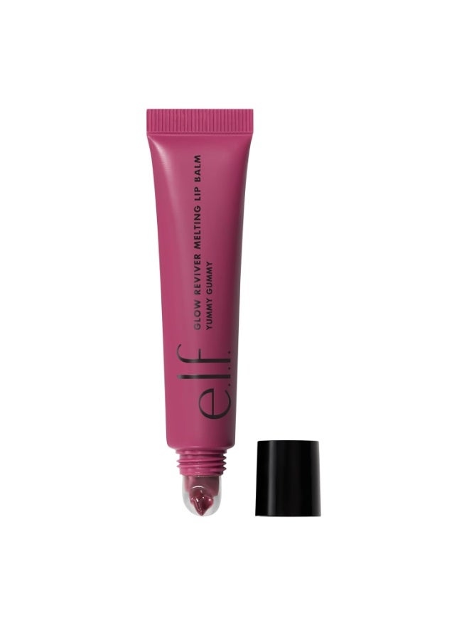 elf e.l.f. Glow Reviver Melting Lip Balm, Hydrating Tinted Lip Balm For A Glossy Finish & Soft, Supple Lips, Vegan & Cruelty-Free, Yummy Gummy 15g - Image 1
